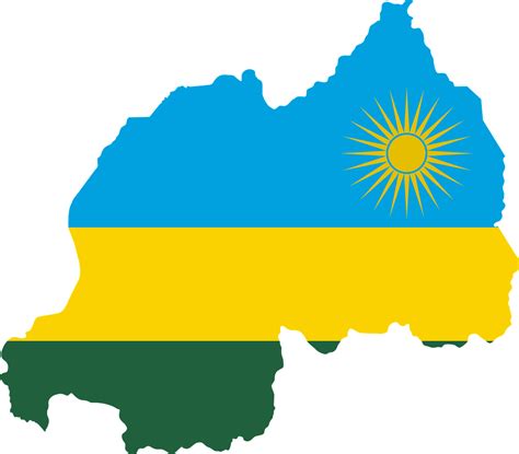 rwanda flag map